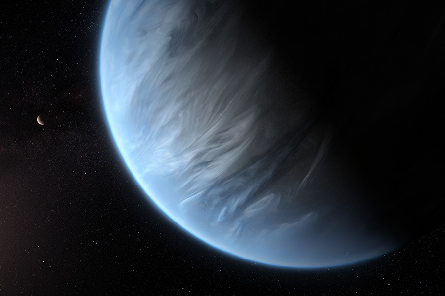 ESA / Hubble📷Визуализация планеты на основе данных, полученных с помощью телескопа «Джеймс Уэбб»