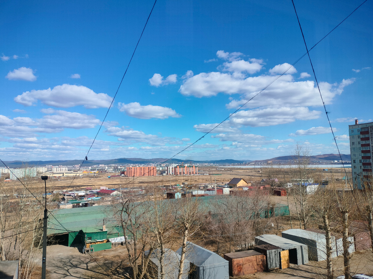 Фото автора. Вид за окном с 4- ого этажа