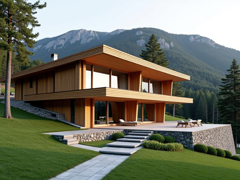 Баня на склоне – особенности проектирования и строительства