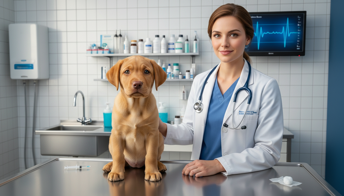 Пока он у вас щенок нужно обязательно посещать ветеринара.