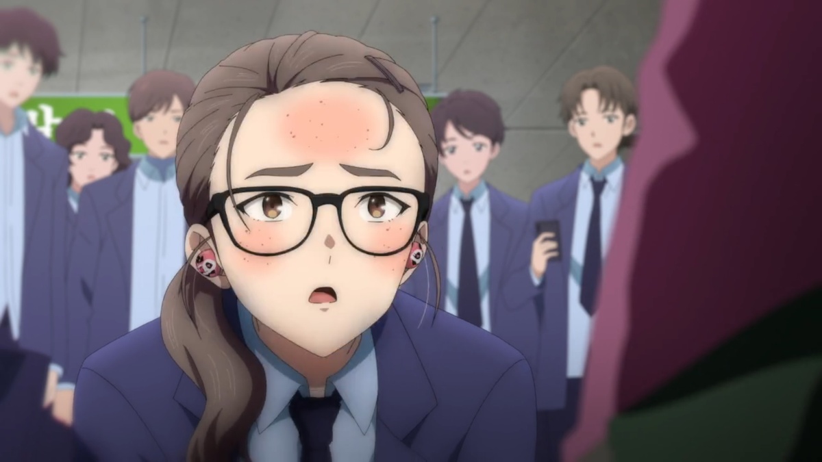 -Не ушиблась?.. ...Рядом присел парень и Чжу Гён смотрит на него. 