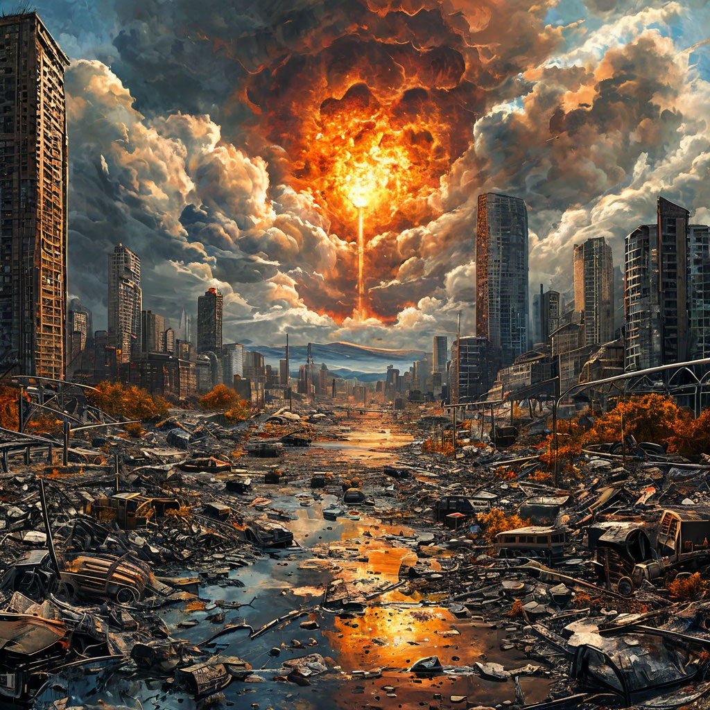 Апокалипсис. Иллюстрация сгенерирована нейросетью