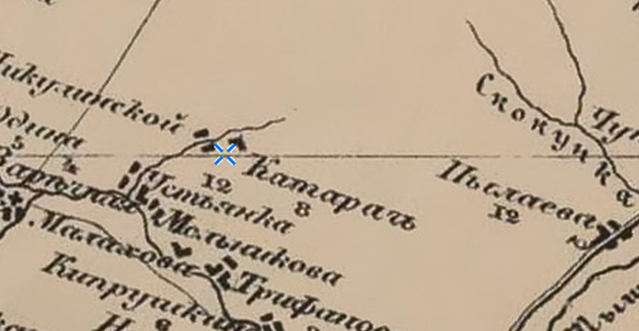 Фрагмент карты Стрельбицкого.