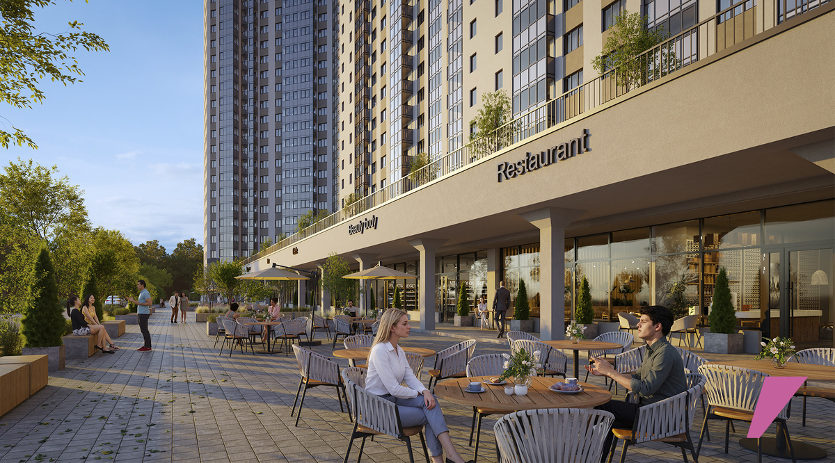 Дом на Ясной находится в 10 минутах от центра Екатеринбурга, на перекрестке улиц Ясная и Шаумяна