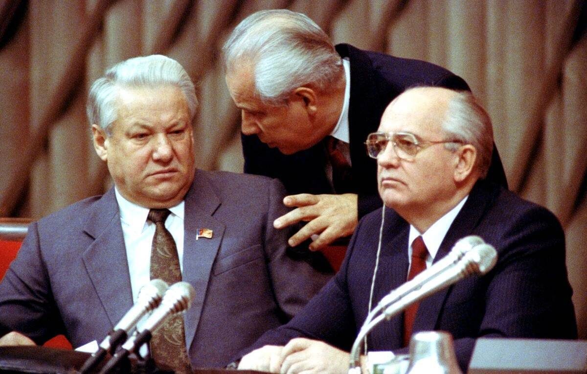 Ельцин, Кравчук, Горбачев