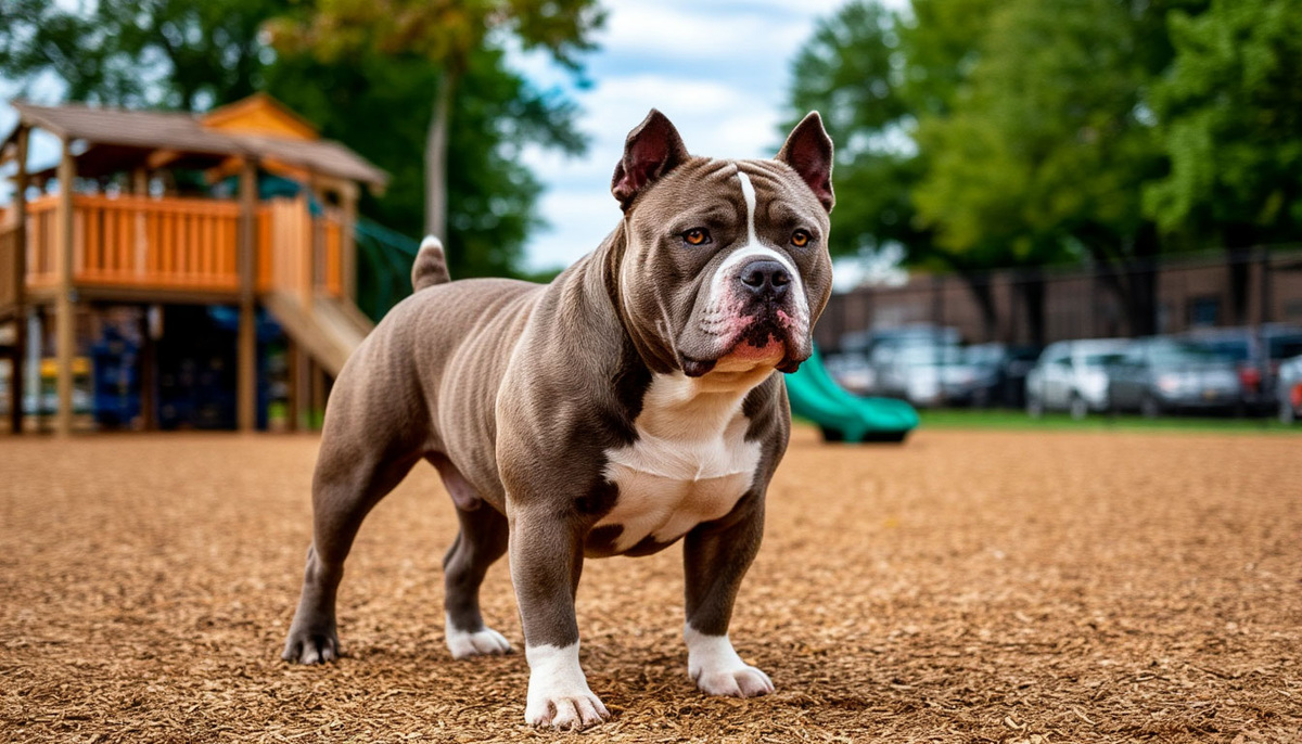 Прогулки на площадки с американским булли