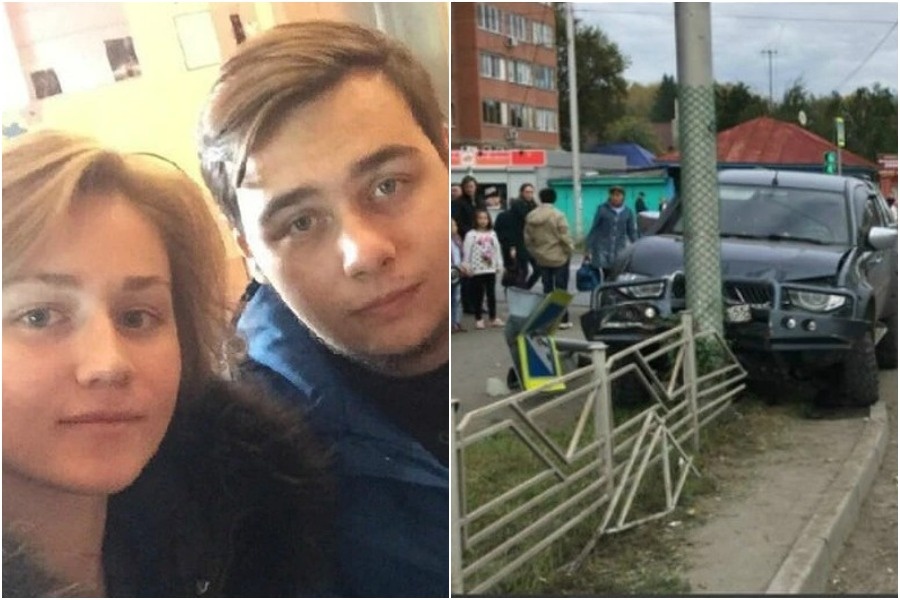 По версии следствия, на пару упал светофорный столб. Фото: vk.com.