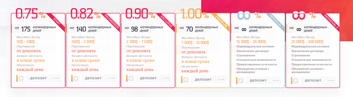 Условия и тарифы