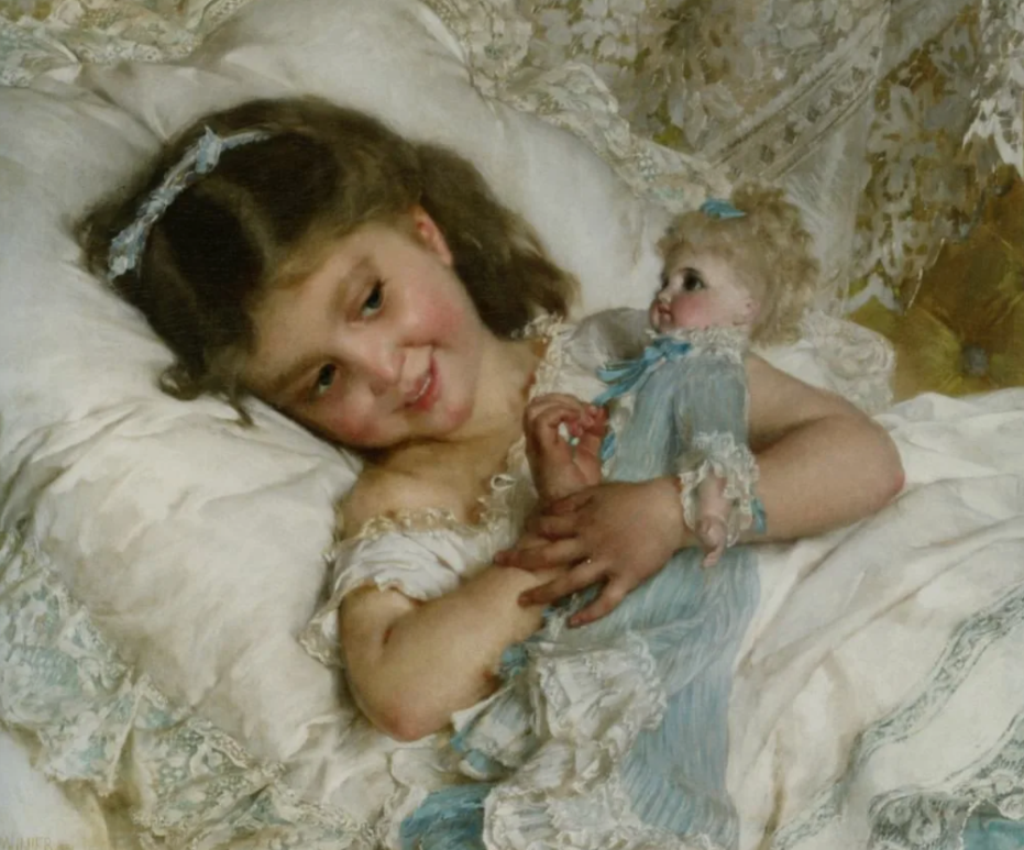 Эмиль Мюнье. Девочка с куклой. 1881 г.