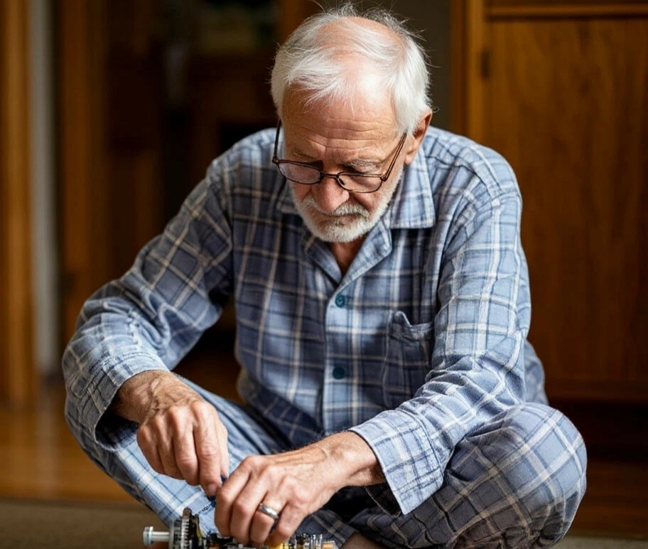 Профессор собирает механизм