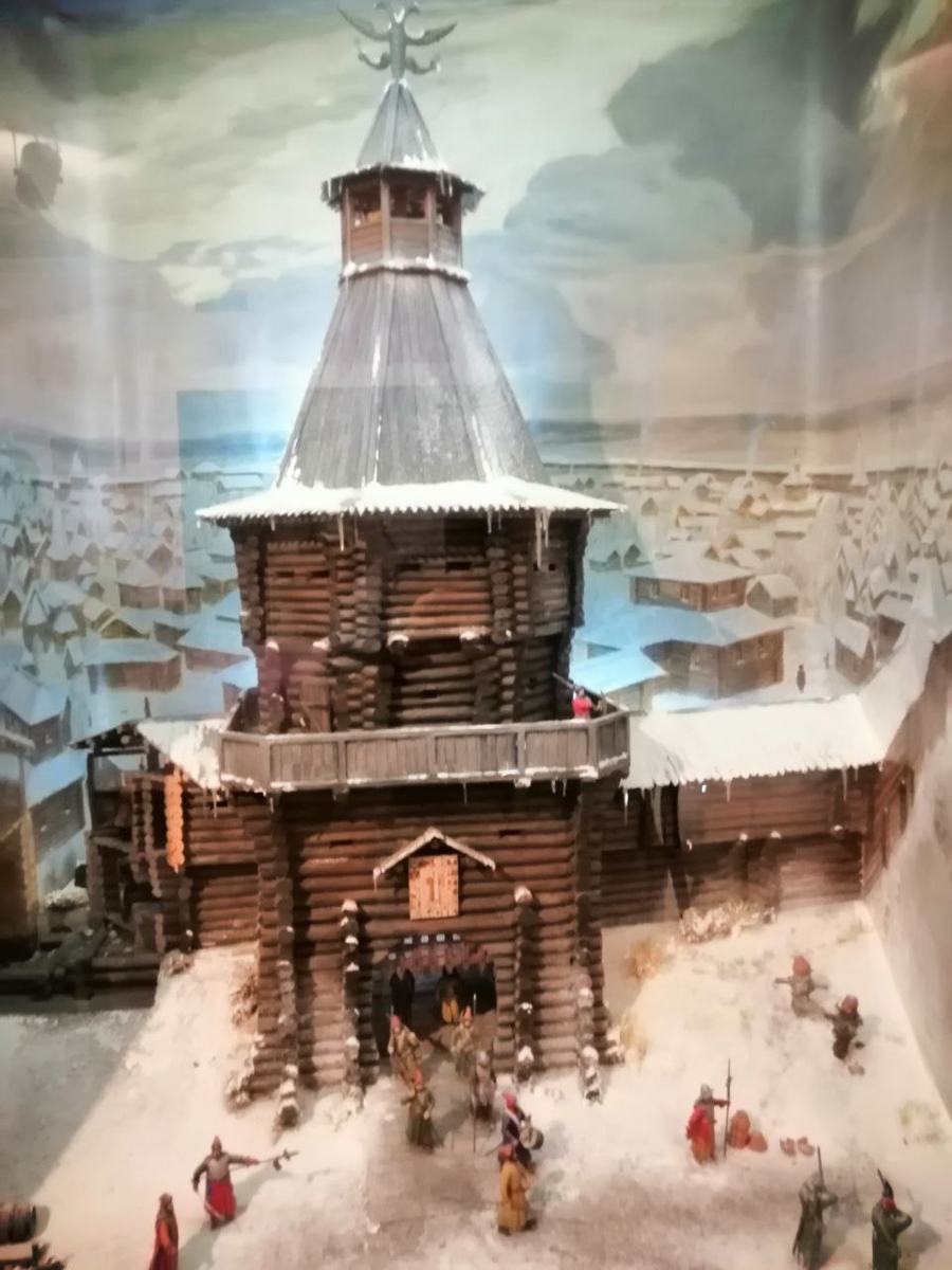 Макет деревянной крепости в Свияжске