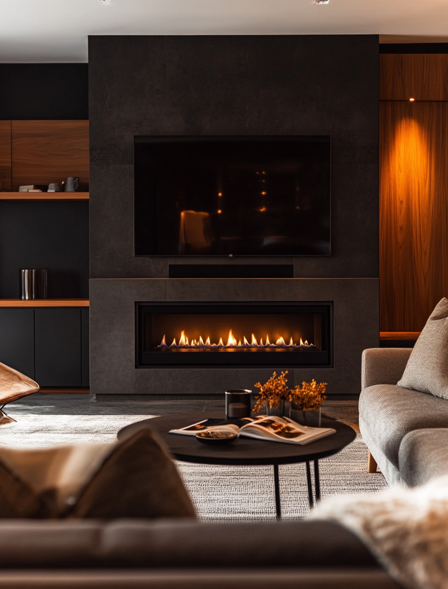    Идеальный уют в вашем доме: Электрокамин Brookline Black от Dimplex для стильного и безопасного обогрева Kamin