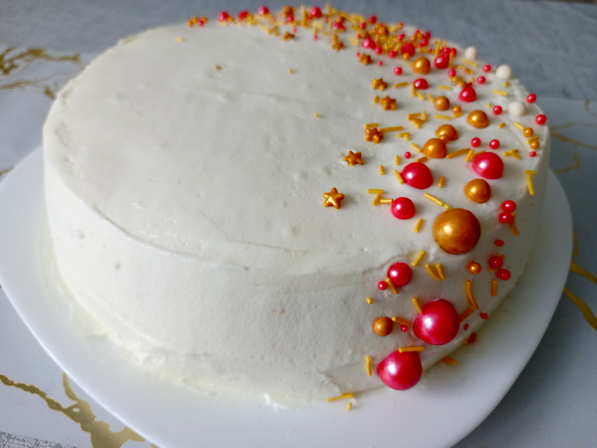 Тортик. Приготовила сама .