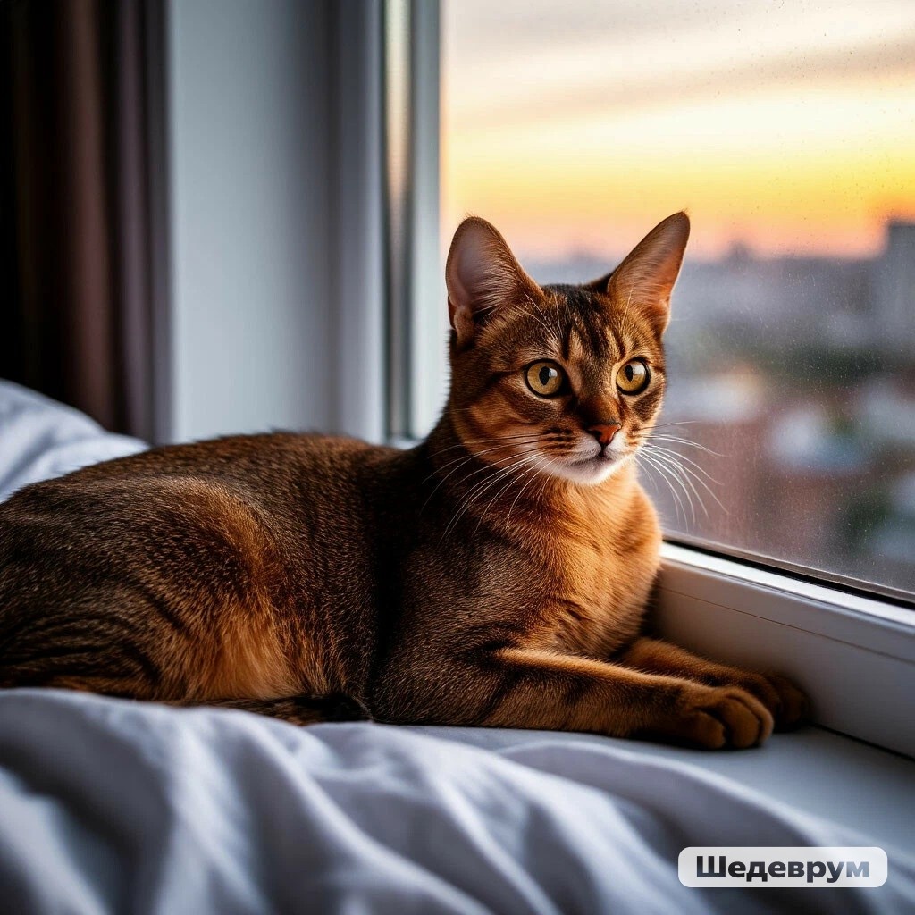 В мечтах на подоконнике (рисунок нейросети) 