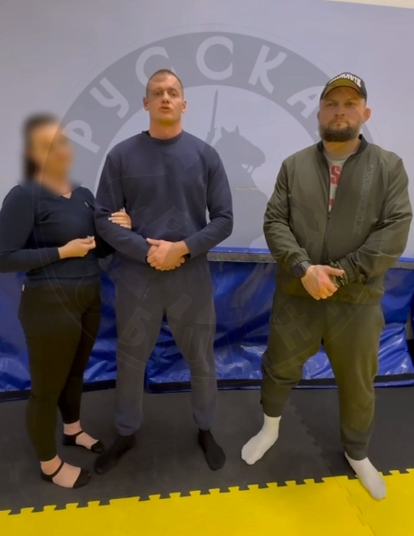 Дочь и зять Екатерины (слева). Фото: тг-канал "Русская Община".