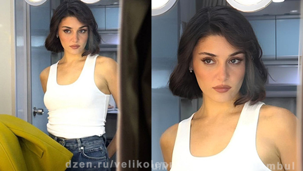 Новый образ Ханде Эрчел - каре