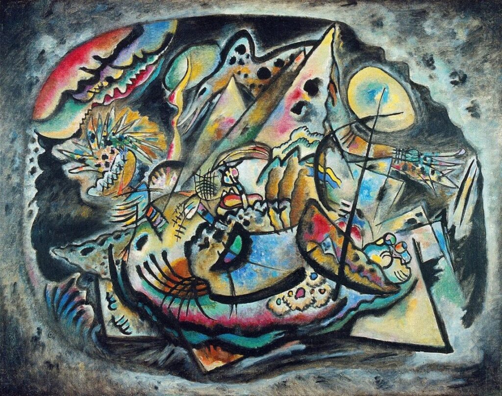 В.В. Кандинский «Импровизация № 217. Серый овал», 1917 © Государственный Эрмитаж