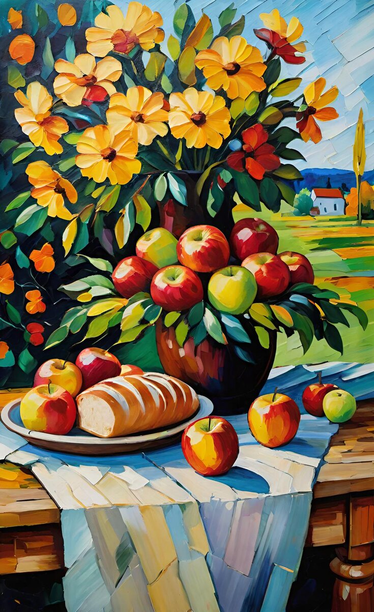 Осень. Иллюстрация создана с помощью нейросети DreamAI.