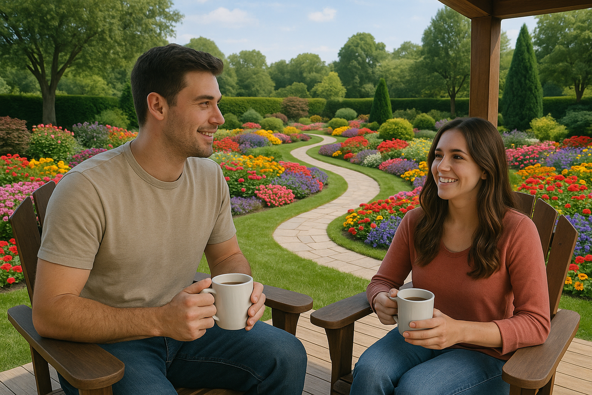 Когда-нибудь мы будем также сидеть у себя на террасе...