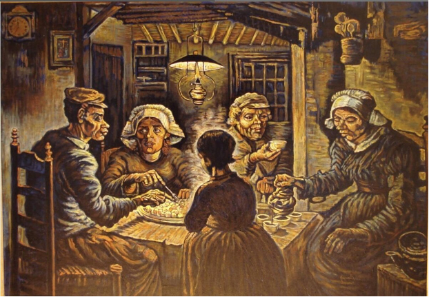 «Едоки картофеля», 1885 г. Винсент Ван Гог