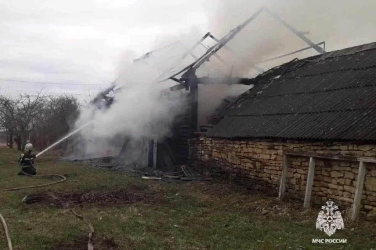    В Торжокском округе полностью сгорел дачный дом