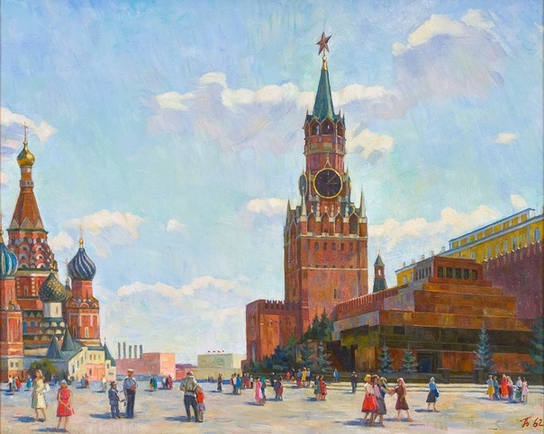 Горский А.П. (1926-2015) «Красная площадь», 1970-е годы. Фото картины взято из открытых источников