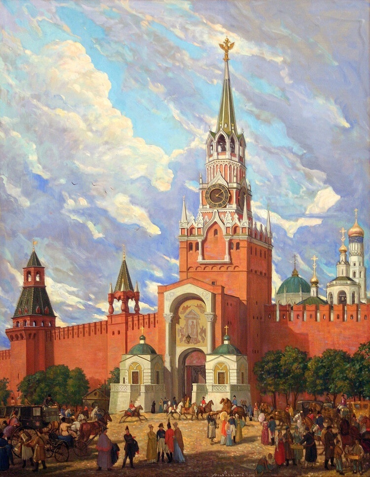 Глазунов И.С. (1930-2017) «Пушкинская Москва», 2007 год. Московская государственная картинная галерея народного художника СССР Ильи Глазунова. Фото картины взято из открытых источников