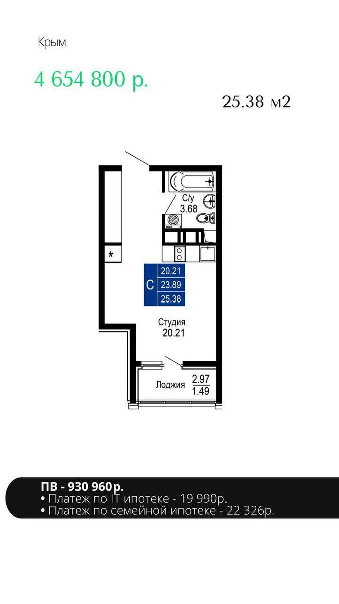 Личное фото. Актуальный вариант покупки квартиры на апрель 2025
