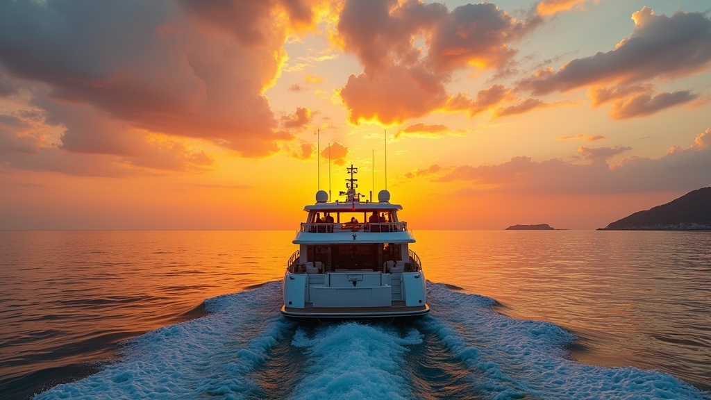 Яхта на закате