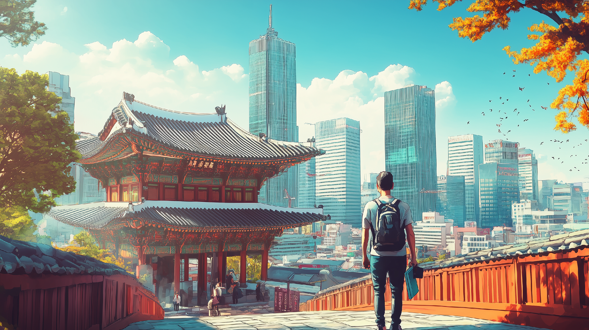 Весенний Сеул. Абстракиця автора