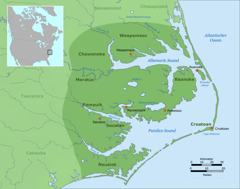 Племена, соседствовавшие с поселением Роанок