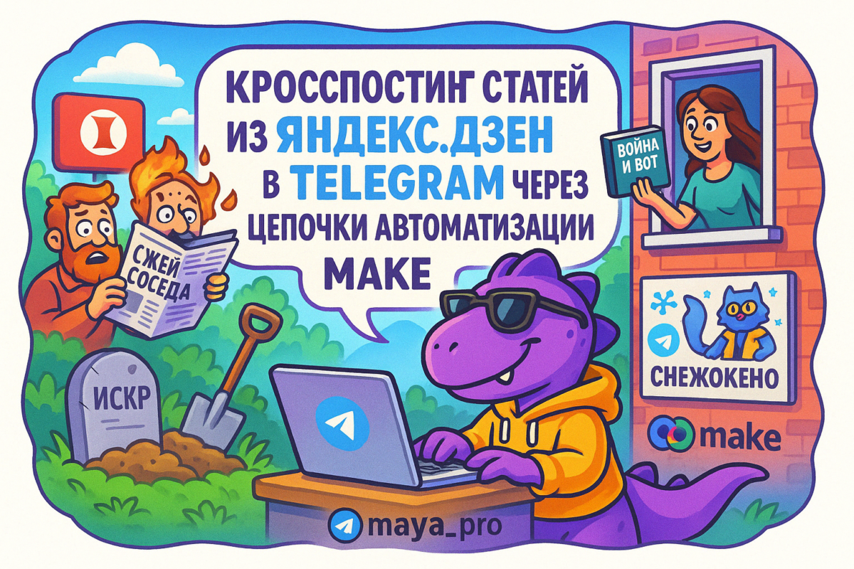    Кросспостинг из Яндекс.Дзен в Telegram: автоматизация и секреты успеха с Make.com Артур Хорошев