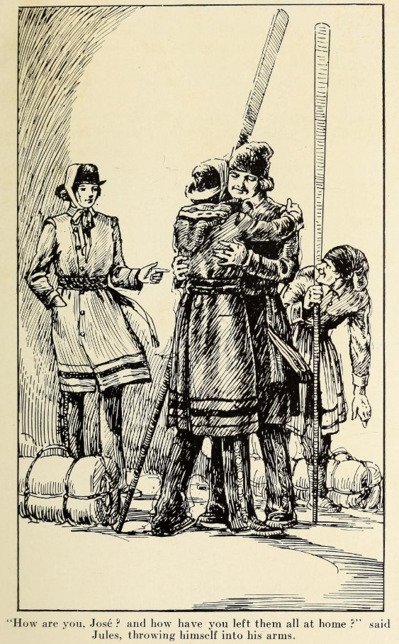 Встреча Арчи и Жюля со слугой Жозе. Художник неизвестен.