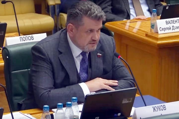 Стоп-кадр видео выступления сенатора
