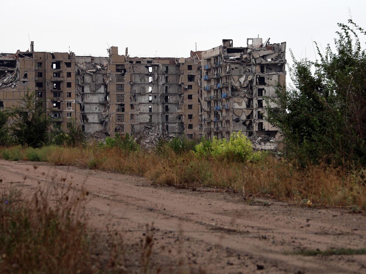    Освобожденная Красногоровка в ДНР© РИА Новости / Сергей Аверин