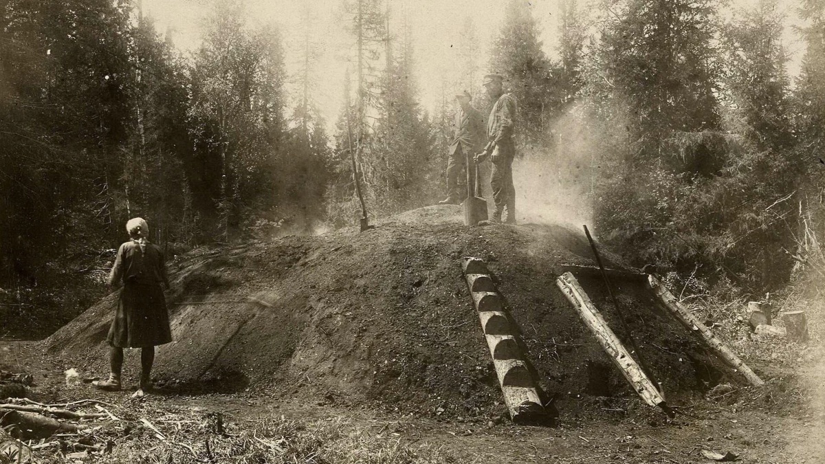 Работа углежогов