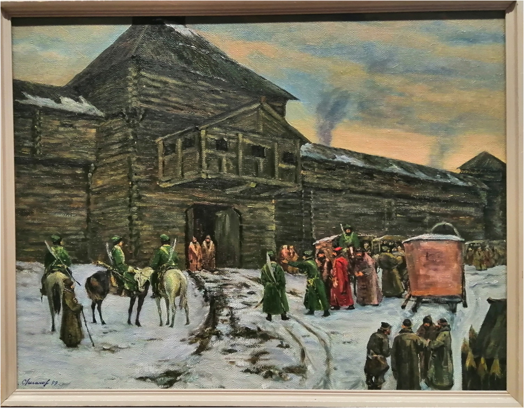 Приезд воеводы И.Л. Тургенева на службу в Заинскую крепость в 1676 году. Автор картины Сергей Цыганов