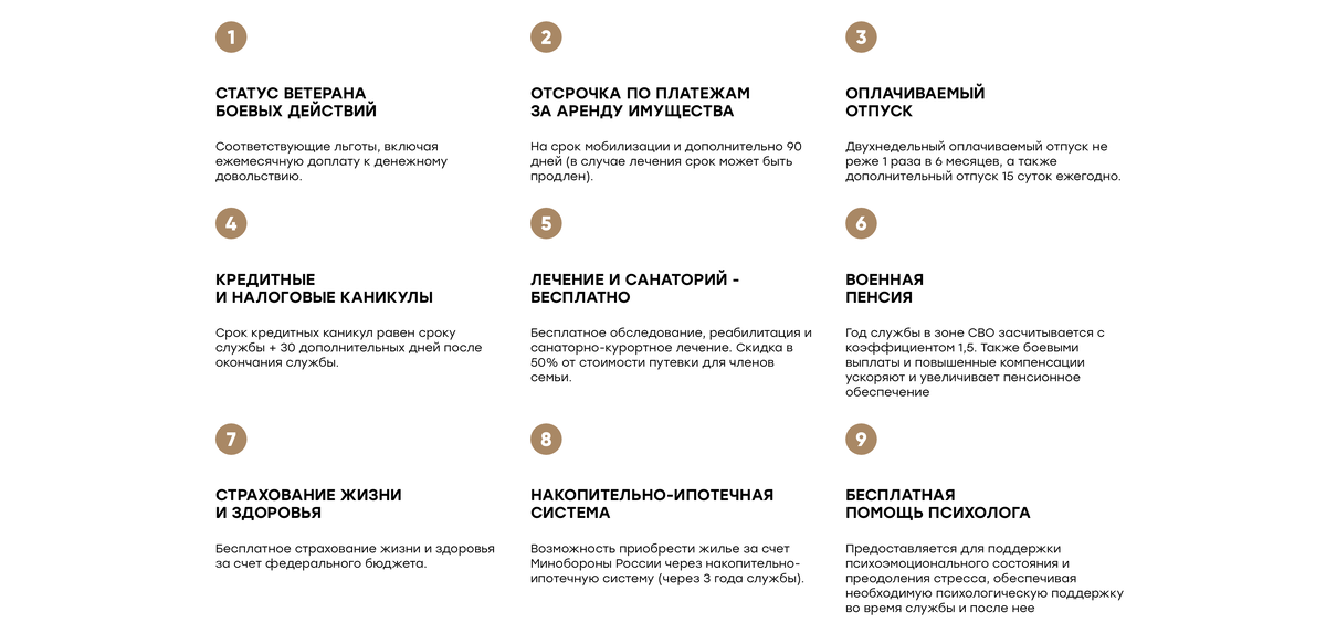 Ознакомьтесь со всеми льготами и гарантиями