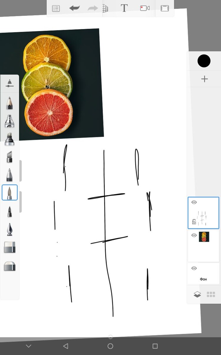 Отмечаем ширину ломтиков. Средний чуть шире, чем верхний и нижний. 