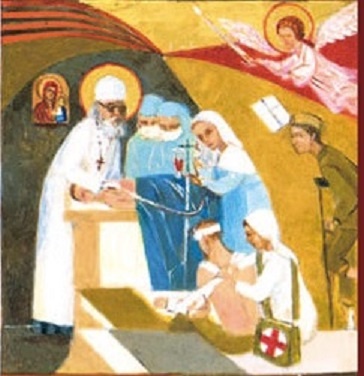 Клймо иконы Святитель Лука Крымский. Современная икона.