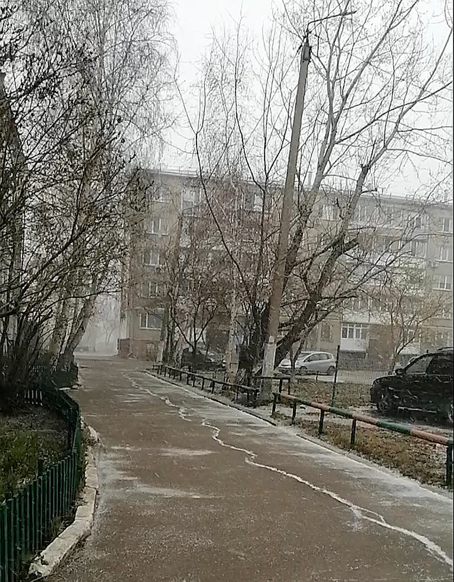 Из тёплой квартиры в хмурое снежное утро) 