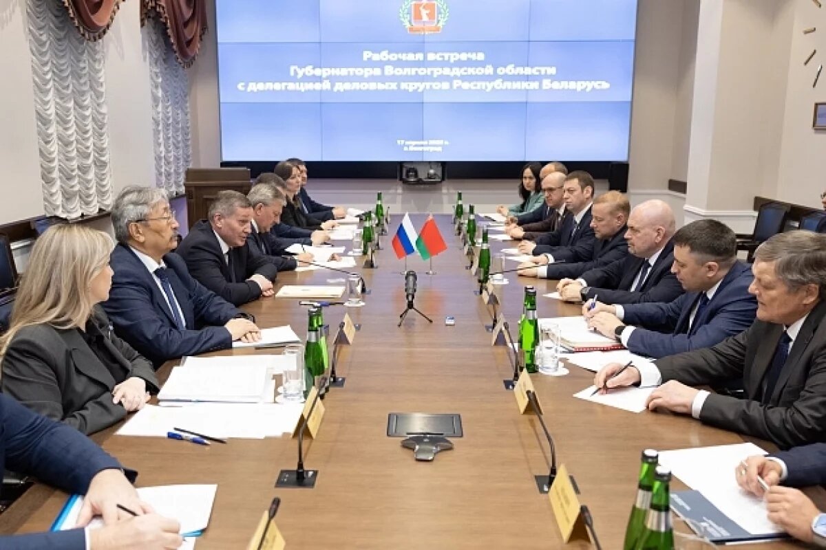    Волгоградский губернатор встретился с делегацией деловых кругов Беларуси