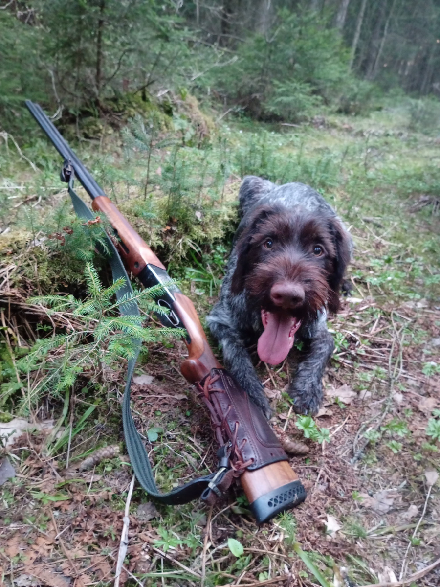 Настоящий охотник! У него даже ружьё есть!