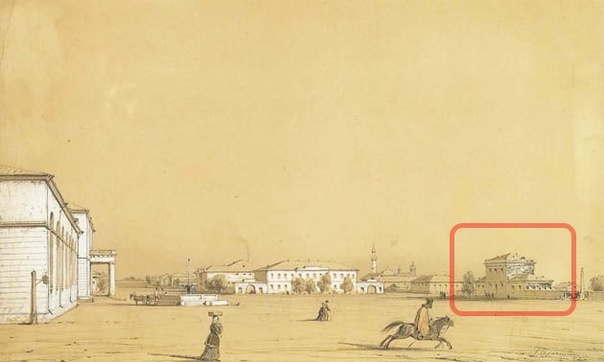 А.Ф. Чернышёв. Виды города Оренбурга: Плац-парадная площадь. Середина XIX столетия.