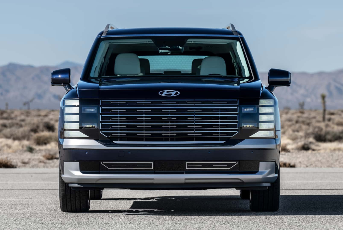 Оформление передней части Hyundai Palisade Hybrid