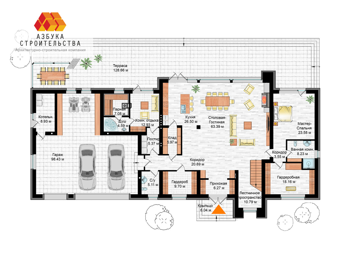 Планировочное решение 1-го этажа