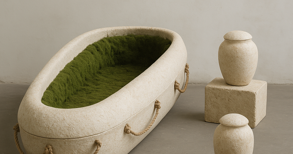 Гробы из конопли и мицелия грибов.