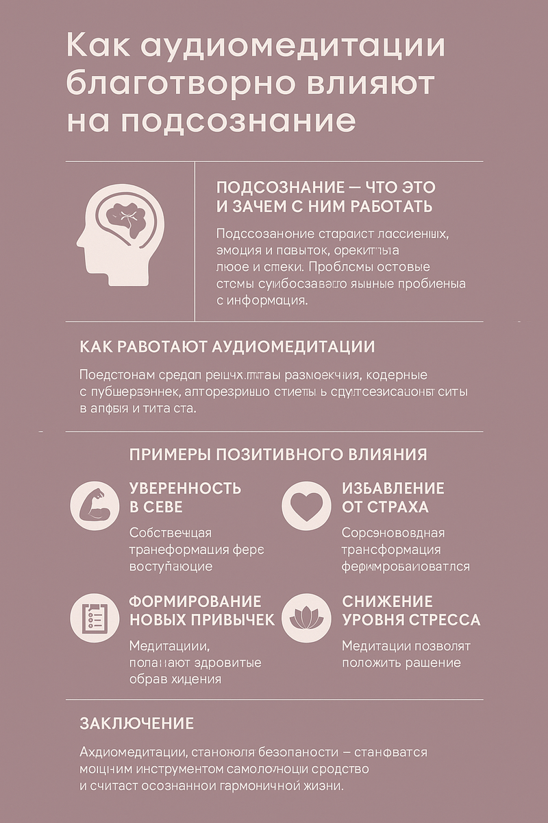 Аудиомедитации и подсознание