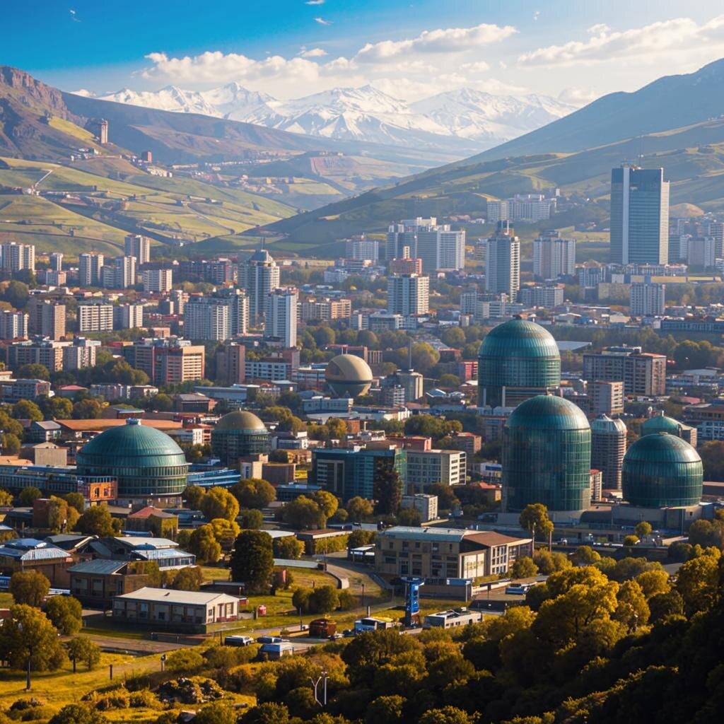 Кремниевая долина Армении — технологичный центр, утопающий в зелени, со зданиями офисов и университетов, техническими лабораториями и парком отдыха.