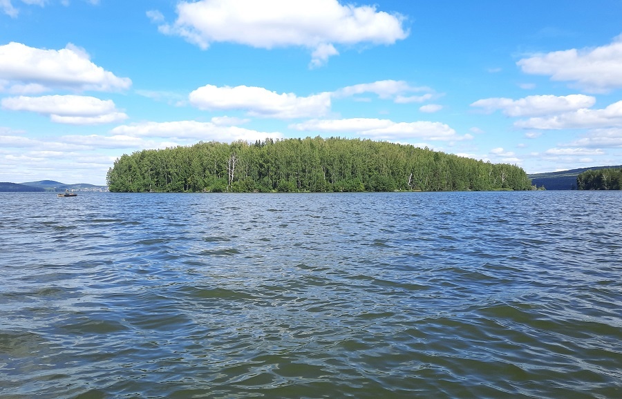 Остров Сосновый на Черноисточинском пруду. 2025 г.